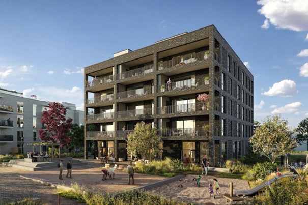 Utvendig fasade, 3 etg midten